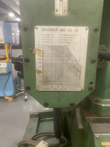 50 TON BRUDERER BSTA60II HIGH SPEED PRESS