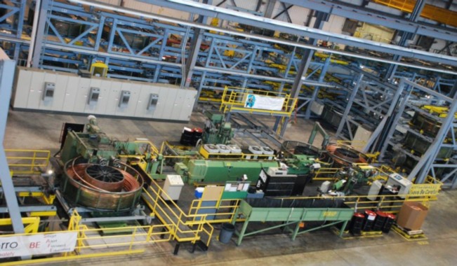 SMS COPPER TUBE CAST & ROLL-MELTING, CASTING, MILLING & 3-ROLL HRM ROLLING LINE