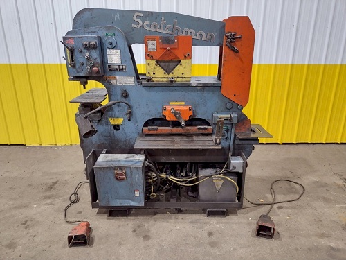 95 TON SCOTCHMAN MODEL #95/140-24M DUAL OPERATOR HYDRAULIC IRONWORKER
