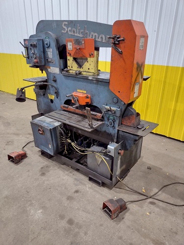 95 TON SCOTCHMAN MODEL #95/140-24M DUAL OPERATOR HYDRAULIC IRONWORKER