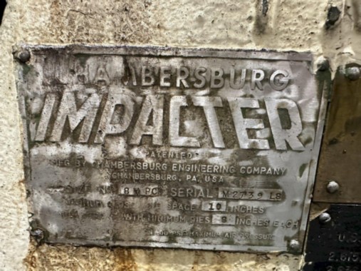8,000 LBS FORCE CHAMBERSBURG MODEL #8 IMPACTOR HORIZONTAL FORGING MACHINE