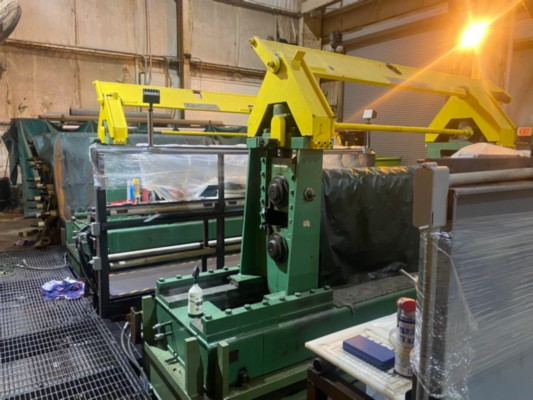 72 x .500 TWO (2) PRO-ECO SLITTER HEADS WITH PINCH ROLLS, SIDE GUIDES & FEED-