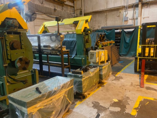 72 x .500 TWO (2) PRO-ECO SLITTER HEADS WITH PINCH ROLLS, SIDE GUIDES & FEED-