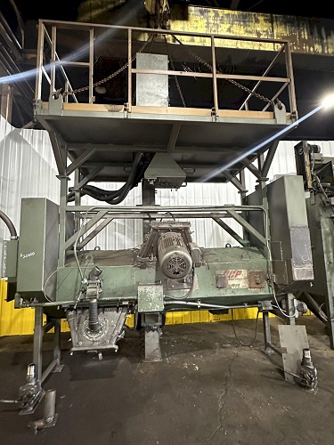 BCP MDL #A4-7620 3-WHEEL PASS THROUGH BLAST MACHINE, RECLAIM & DUST COLLECTOR