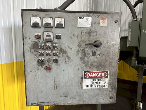 BCP MDL #A4-7620 3-WHEEL PASS THROUGH BLAST MACHINE, RECLAIM & DUST COLLECTOR