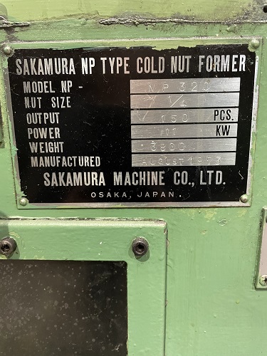1/4 SAKAMURA NP 320 NUT FORMER