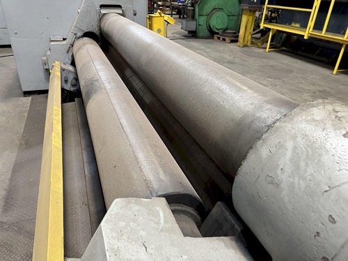 10' X 3/4 BERTSCH 3 ROLL INITIAL PINCH MECHANICAL PLATE ROLL