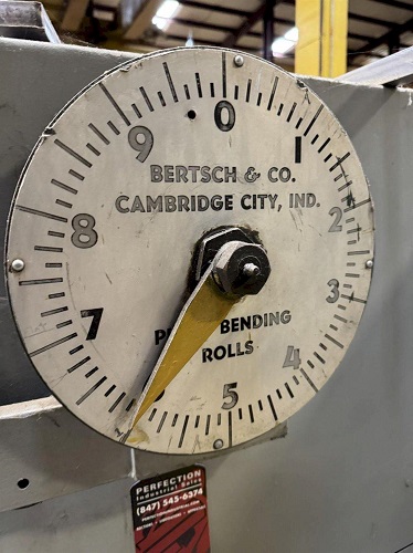 10' X 3/4 BERTSCH 3 ROLL INITIAL PINCH MECHANICAL PLATE ROLL