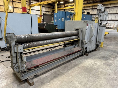 7' X 1/4 BERTSCH MODEL #7 3 ROLL INITIAL PINCH MECHANICAL PLATE ROLL