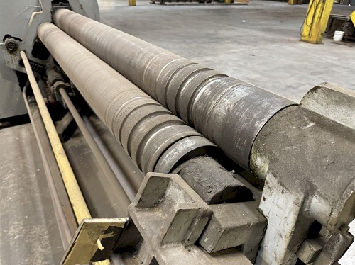 7' X 1/4 BERTSCH MODEL #7 3 ROLL INITIAL PINCH MECHANICAL PLATE ROLL