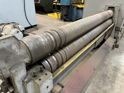 7' X 1/4 BERTSCH MODEL #7 3 ROLL INITIAL PINCH MECHANICAL PLATE ROLL