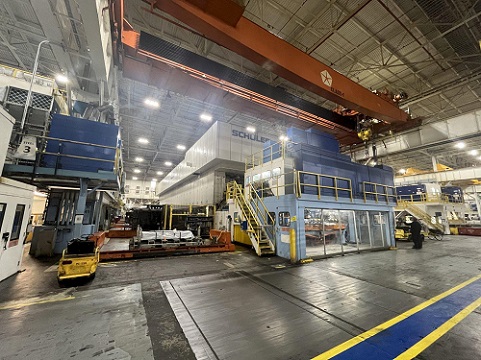 2500 & (4) 1250 TON SCHULER MDL HZPUI HYDRAULIC TANDEM PRESS LINE