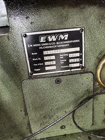 5/8 EW MENN MODEL GW-120H HIGH SPEED THREAD ROLLER