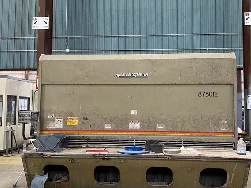 12' x 3/4 ACCURSHEAR MDL. 875012 HYDRAULIC SHEAR
