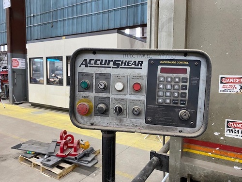 12' x 3/4 ACCURSHEAR MDL. 875012 HYDRAULIC SHEAR