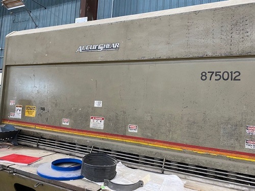 12' x 3/4 ACCURSHEAR MDL. 875012 HYDRAULIC SHEAR