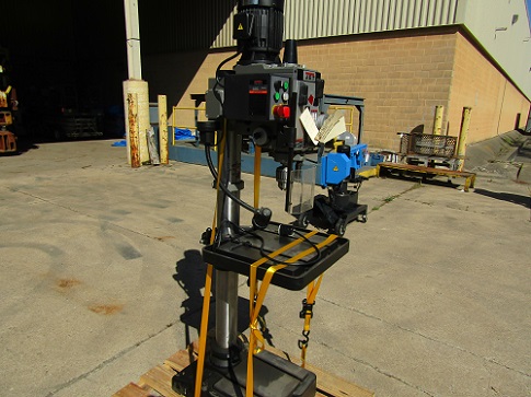 JET GHD-20PFT GEARED HEAD DRILLING/TAPPING DRILL PRESS WITH POWER DOWNFEED