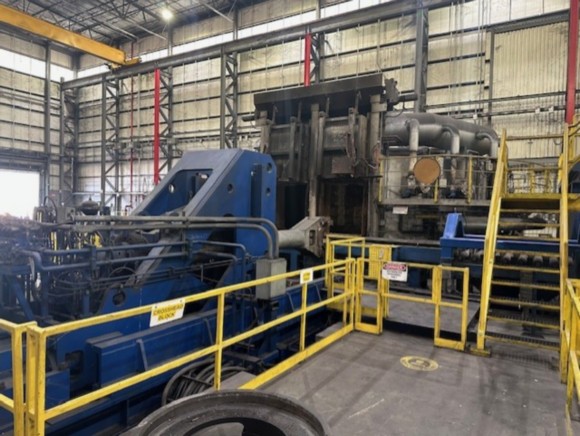 7,000 TON SCHLOEMANN STAINLESS STEEL OIL HYDRAULIC EXTRUSION PRESS LINE