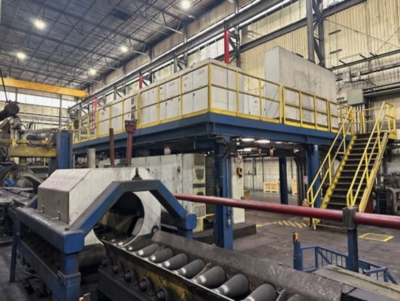 7,000 TON SCHLOEMANN STAINLESS STEEL OIL HYDRAULIC EXTRUSION PRESS LINE