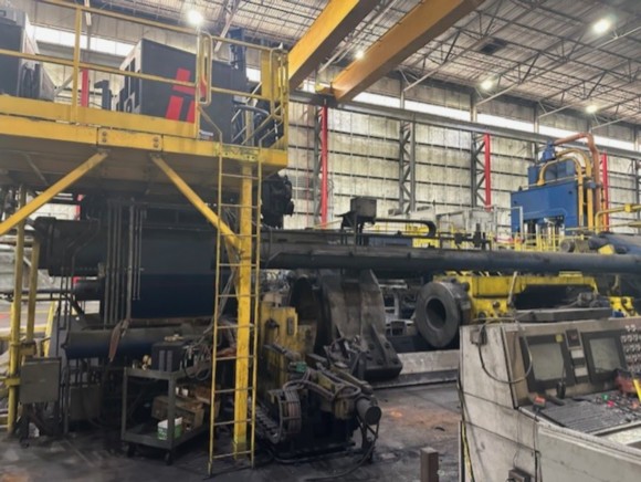 7,000 TON SCHLOEMANN STAINLESS STEEL OIL HYDRAULIC EXTRUSION PRESS LINE