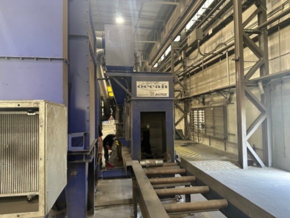 40 AGTOS OCEAN MACHINERY PROFILE/PIPE SHOT BLAST MACHINE