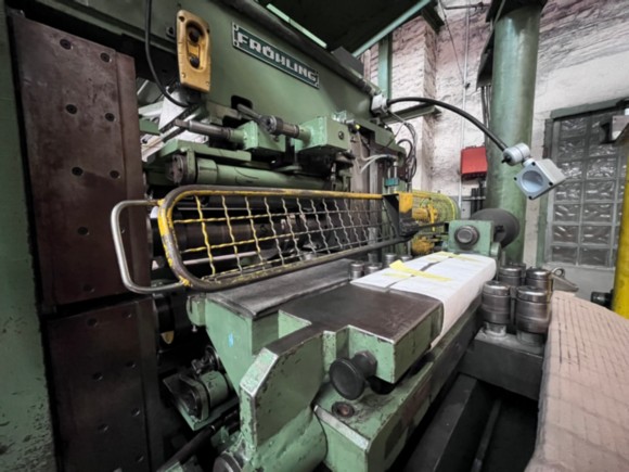 FROHLING 350MM PRECISION RING SLITTING LINE, DOUBLE LOOP