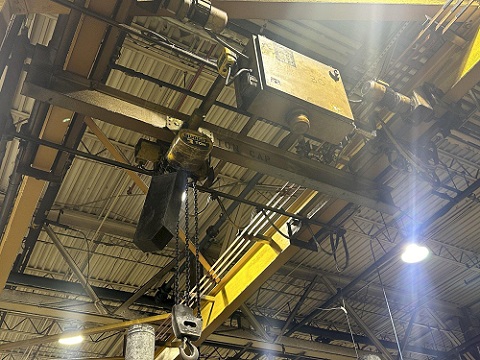3 TON X 14' WIDE X 130' LONG MPH/BUDGIT OVERHEAD FREE STANDING BRIDGE CRANE