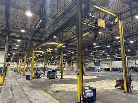 3 TON X 14' WIDE X 130' LONG MPH/BUDGIT OVERHEAD FREE STANDING BRIDGE CRANE