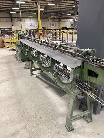 1/4 LEWIS 4F STRAIGHT AND CUT MACHINE W. 12' RACK