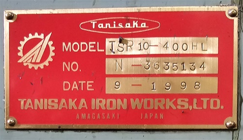 TANISAKI 10-400 THREAD ROLLER