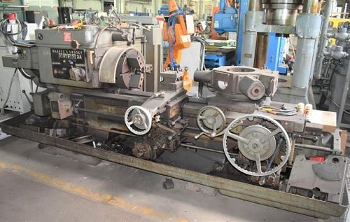 #3A WARNER & SWASEY SQUARE-HEAD HEAVY-DUTY SADDLE-TYPE TURRET LATHE W/CROSS