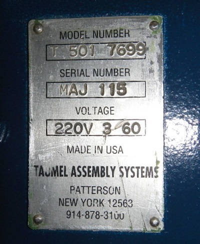.55 TAUMEL ORBITAL HEAD FORMING MACHINE