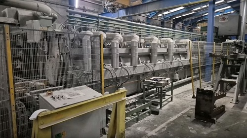 1250 MT PRESEZZI BRASS ROD OIL HYDRAULIC EXTRUSION PRESS LINE W/ OCN HANDLING