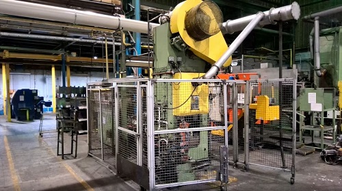 100 TON WILKINS & MITCHELL HOT FORGING PRESS W/ SUB PRESS