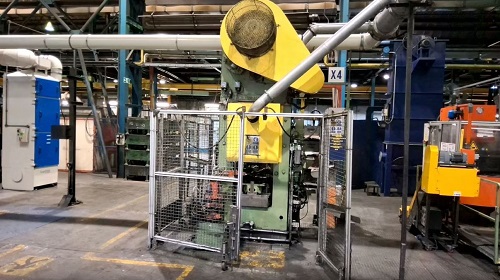 100 TON WILKINS & MITCHELL HOT FORGING PRESS W/ SUB PRESS
