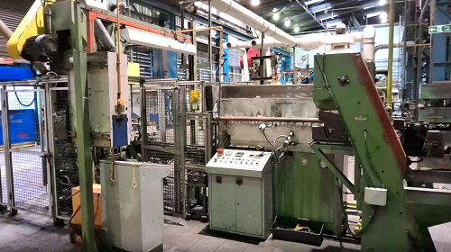 100 TON WILKINS & MITCHELL HOT FORGING PRESS W/ SUB PRESS