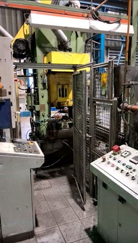 100 TON WILKINS & MITCHELL HOT FORGING PRESS W/ SUB PRESS