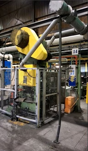 100 TON WILKINS & MITCHELL HOT FORGING PRESS W/ SUB PRESS