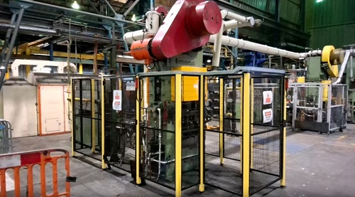 100 TON WILKINS & MITCHELL HOT FORGING PRESS W/ SUB PRESS