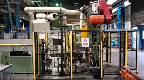 100 TON WILKINS & MITCHELL HOT FORGING PRESS W/ SUB PRESS