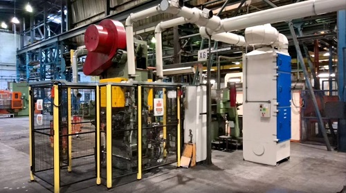 100 TON WILKINS & MITCHELL HOT FORGING PRESS W/ SUB PRESS