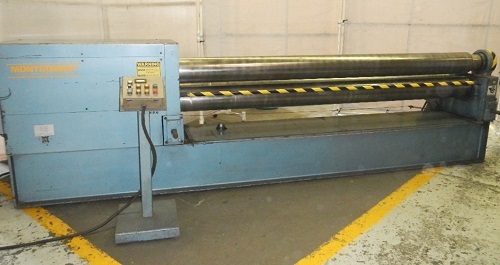 10' X 1/4 MONTGOMERY HYD. INITIAL PINCH PLATE BENDING ROLL
