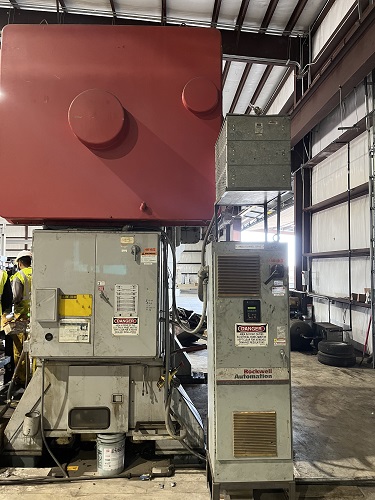 BLOW 250 TON STRAIGHT SIDE TWIN END BACKSHAFT DRIVEN MECHANICAL PRESS