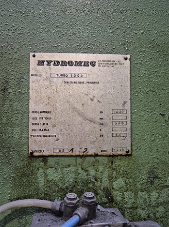 100 TON HYDROMEC TURBO-1000 TRIM PRESS