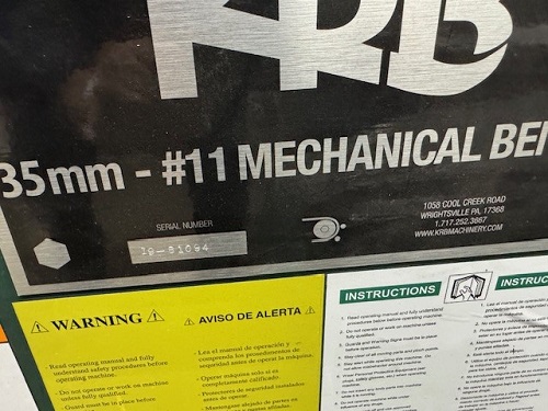 KRB #11 TABLE REBAR BENDER