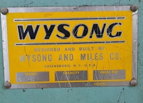10' X 1/4 WYSONG MECHANICAL SHEAR