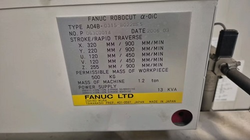 FANUC ROBOCUT A04B EDM WIRE EROSION (2006)