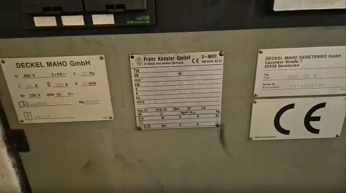 DECKEL MAHO DMC 70V CNC MILLING MACHINE