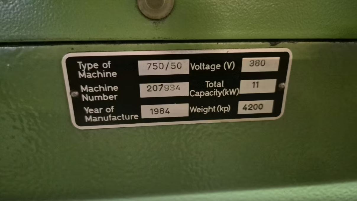 ABA 750/50 SURFACE GRINDER (1984)