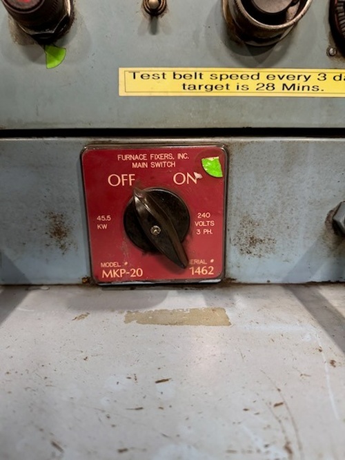 FURNACE FIXERS #MKP-20, BELT OVEN